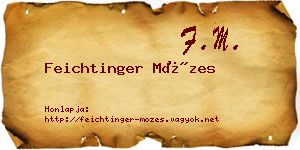 Feichtinger Mózes névjegykártya